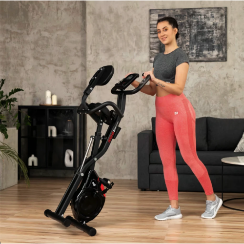 Велотренажер  Hop-Sport HS-3030X Apeks X-Bike Black - фото №7